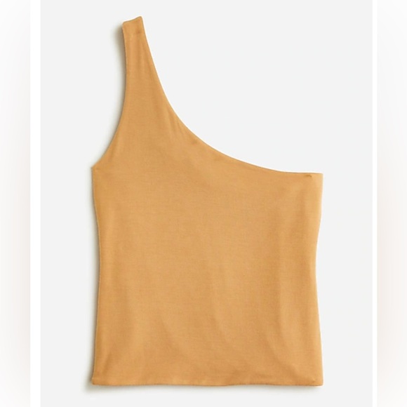 NWT J CREW Formknit One Shoulder Tank in Tan - Picture 2 of 4